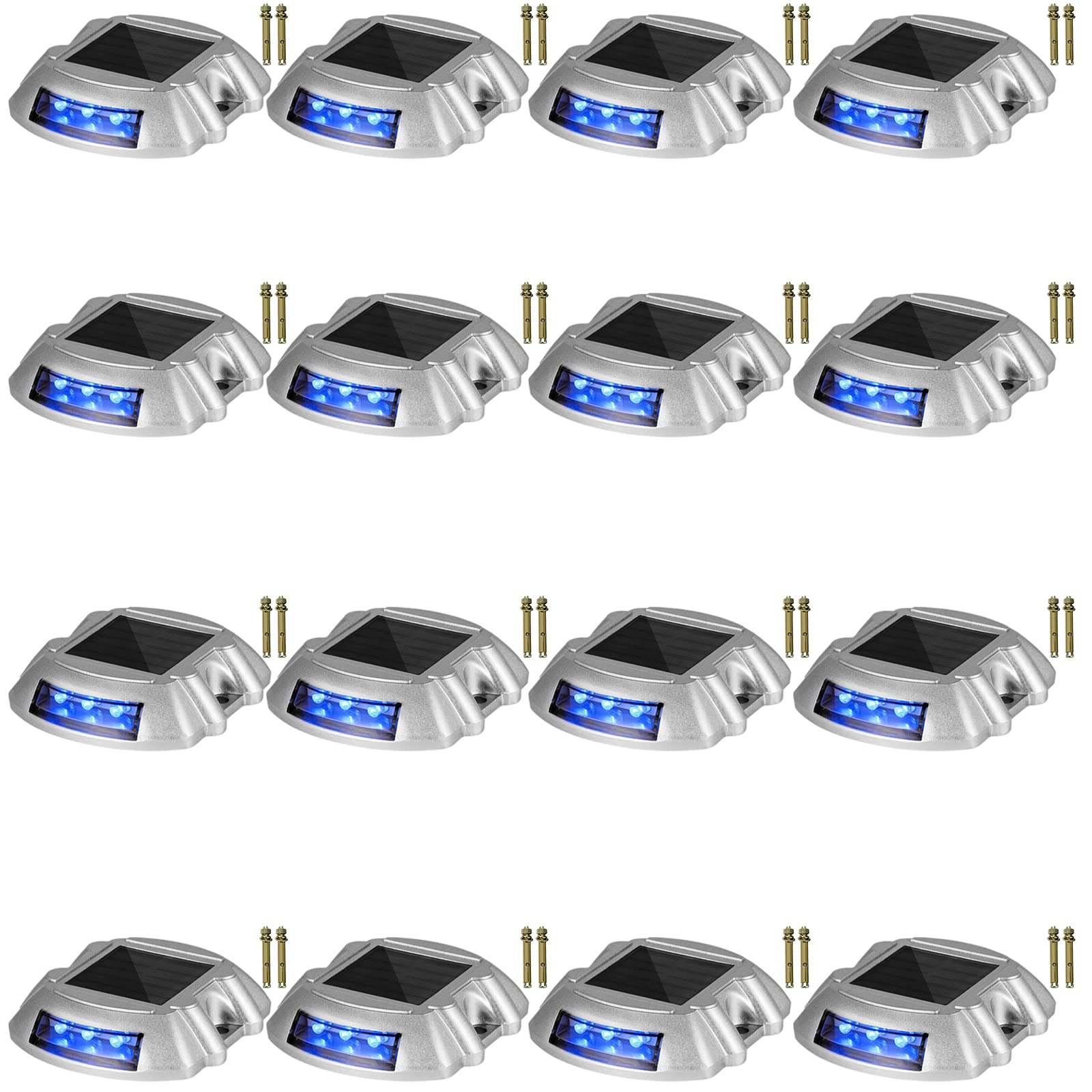Foto 2 pulgar | Luces Solares Para Entrada Vevor, Paquete De 16 Unidades, Impermeables, Para Terraza, Color Azul - Venta Internacional.