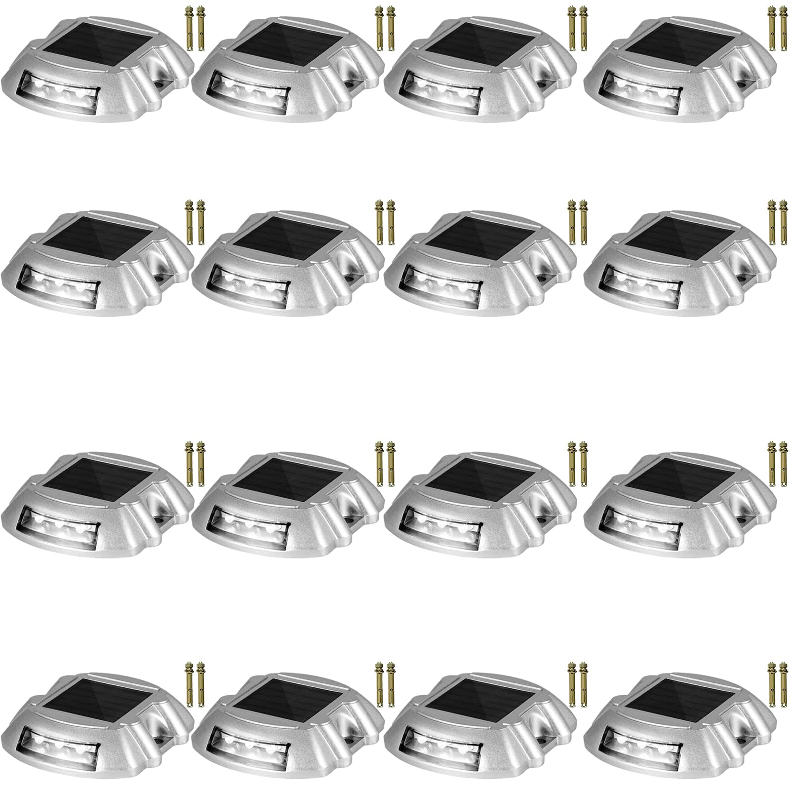 Foto 2 pulgar | Luces Solares Para Entrada Vevor, Paquete De 16, Blancas, Impermeables - Venta Internacional.