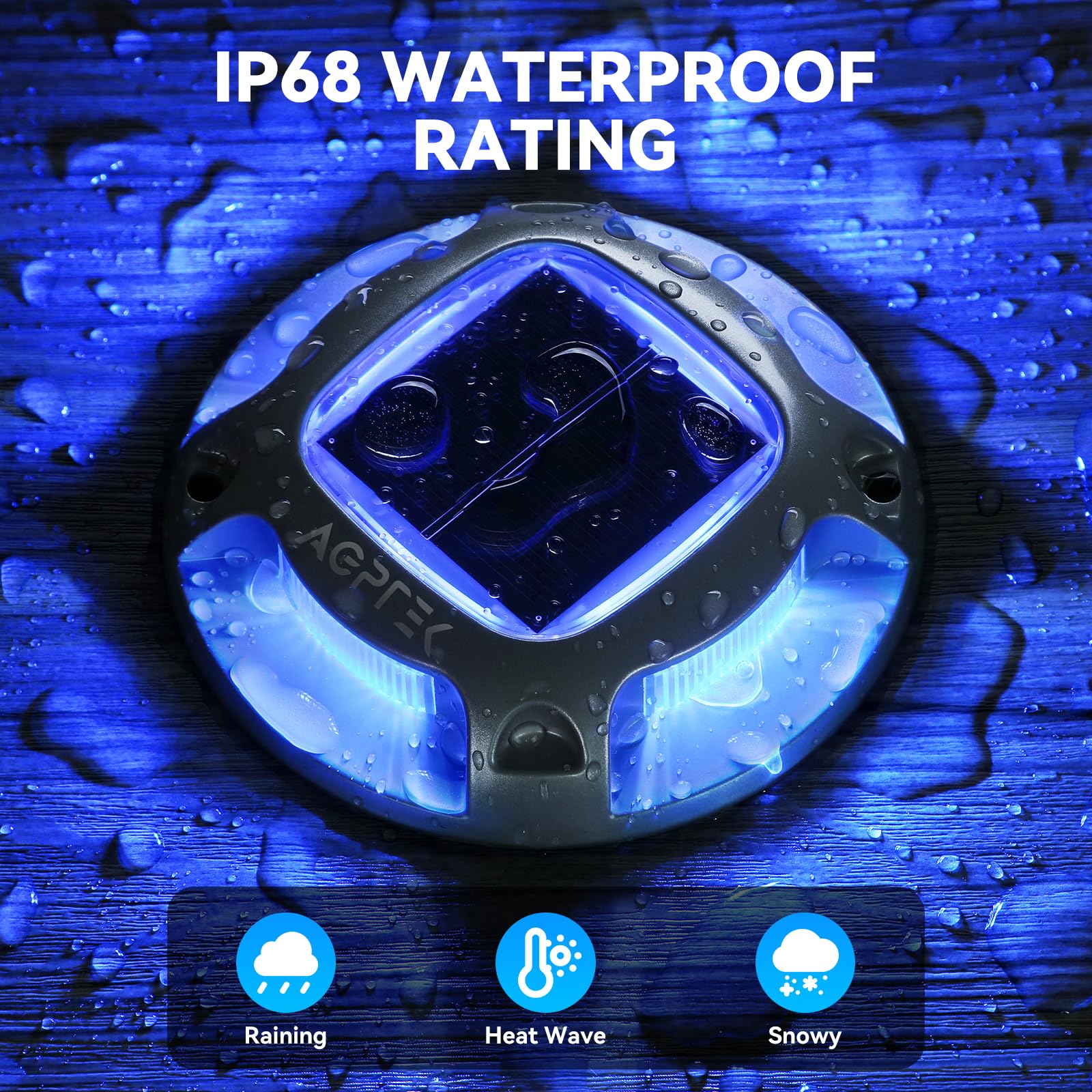 Foto 6 pulgar | Luces Solares Para Entrada Agptek, Paquete De 12, Led Impermeables, 2 Colores - Venta Internacional.