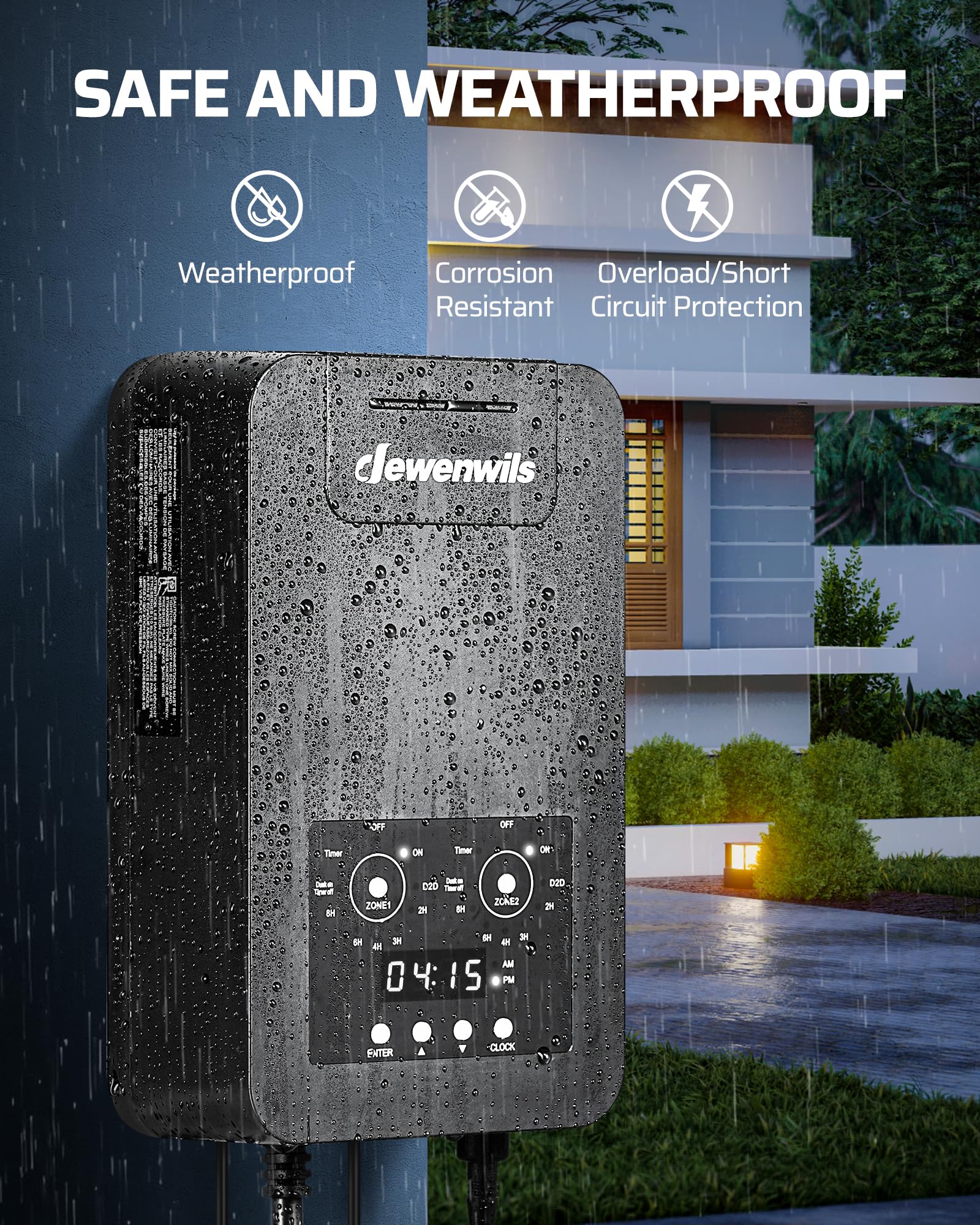 Foto 6 | Transformador De Paisaje De Bajo Voltaje Dewenwils 200w 12v - Venta Internacional.