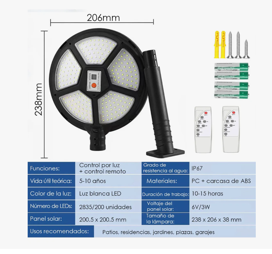 Foto 4 pulgar | Lámparas Xtellar Solar Exterior Jardín Led Suburbano Reflector 2pack