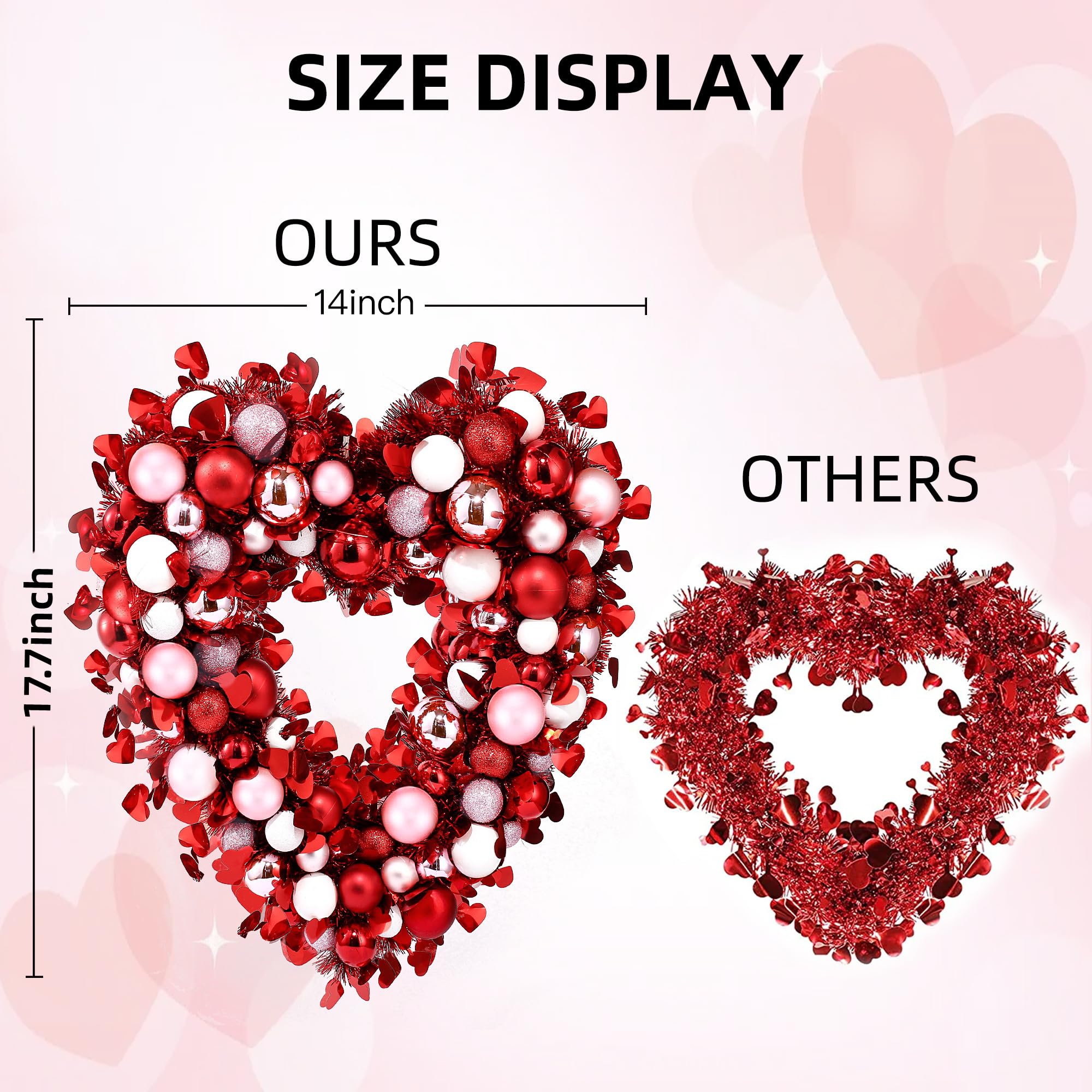 Foto 6 | Guirnalda Sggvecsy en Forma de Corazón 45 cm - Venta Internacional