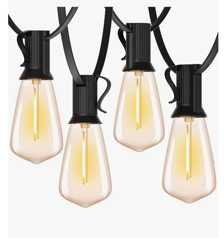 Guirnalda De Luces Led Exterior 15m 15+1 Focos Led St38 Inastillables Alto Brillo Impermeable Ip45 Serie Luz Vin $780