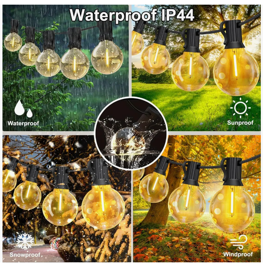Foto 6 pulgar | 10m Guirnalda De Luces 15 Focos Led Exterior Vintage Jardin