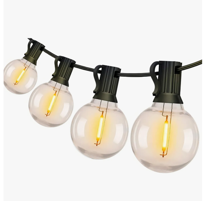 Guirnalda De Luces Led Exterior, 15m 25+2 Focosinastillable Led G40 Serie De Luz Lmpermeables, Luzvintage Decora