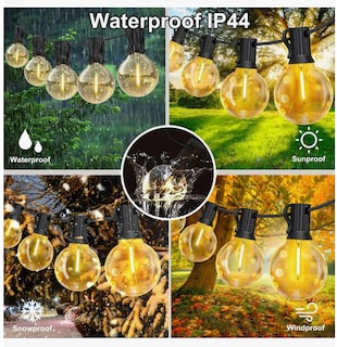 Foto 5 | Guirnalda De Luces Led Exterior, 15m 25+2 Focosinastillable Led G40 Serie De Luz Lmpermeables, Luzvintage Decora