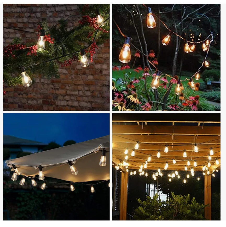 Foto 4 | Guirnalda De Luces 25+2 Focos Exterior Vintage Impermeable