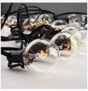 Foto 6 | Guirnalda De Luces Exterior, 15metros 25+2 Focos Vidrio G40 Ip44 Blanco Cálido, Serie Luz Vintage Decorativas