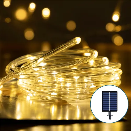 Foto 1 | Cadena De Luces Manguera Solar 10m 100led Exterior Jardín