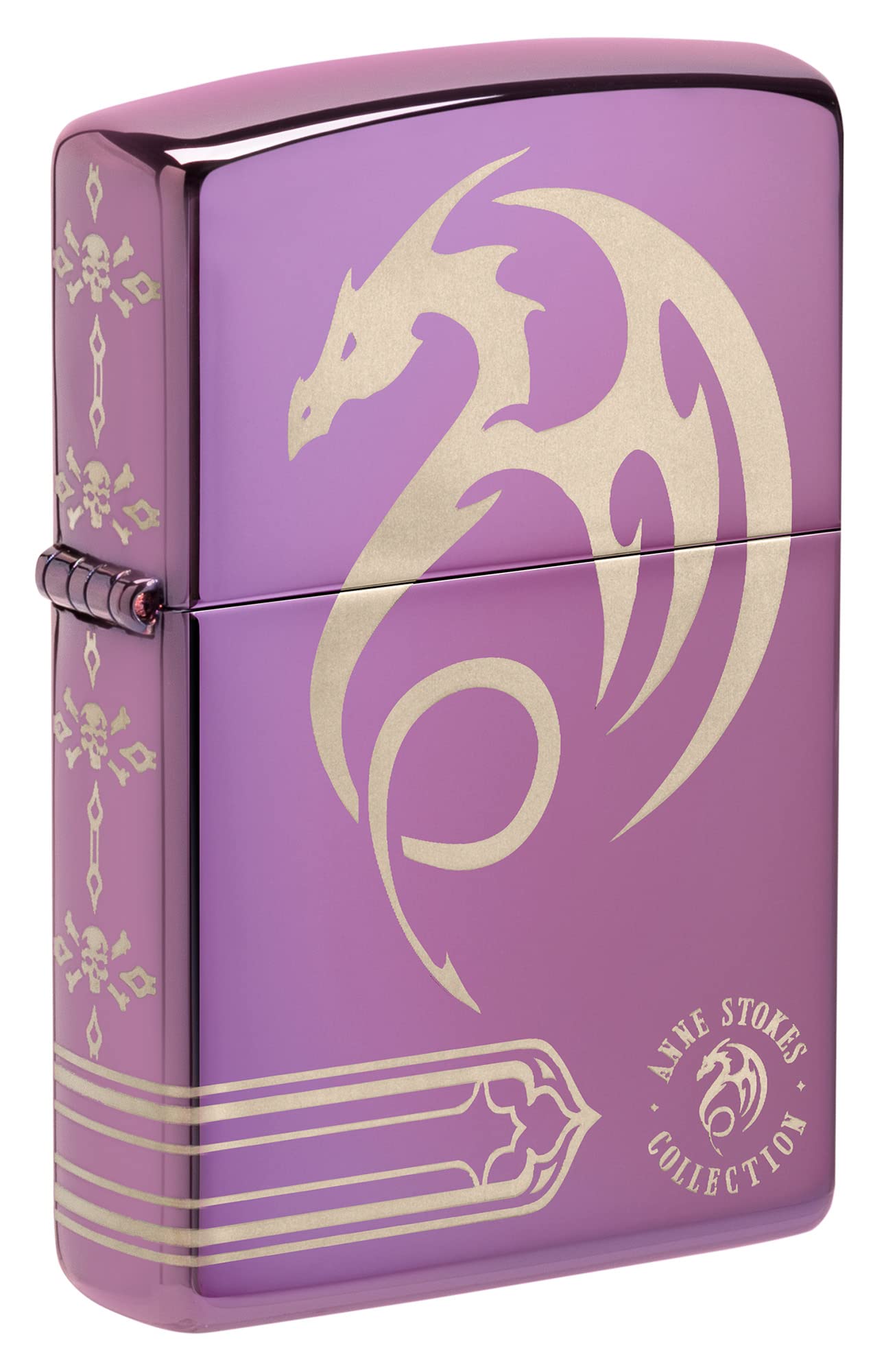 Foto 2 pulgar | Mechero De Bolsillo Zippo Anne Stokes Laser 360 High Polish Purple - Venta Internacional.