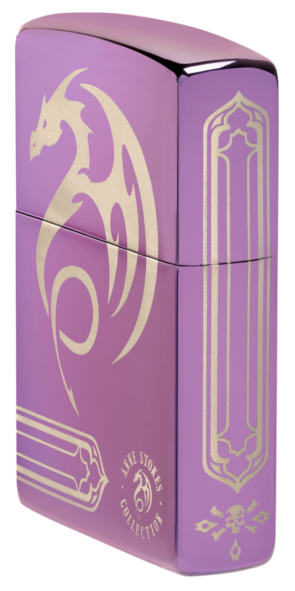 Foto 4 pulgar | Mechero De Bolsillo Zippo Anne Stokes Laser 360 High Polish Purple - Venta Internacional.