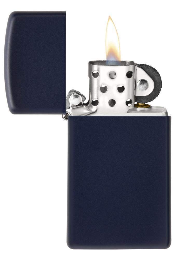 Foto 4 pulgar | Mechero de Bolsillo Zippo Slim Azul Marino Mate Resistente al Viento - Venta Internacional