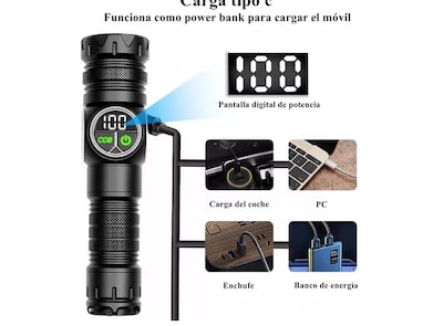 Foto 5 | Anbolm Xtellar Anstar06 Lámpara Táctica 120000 Lúmenes Led Camping Con 9 Modos De Iluminación