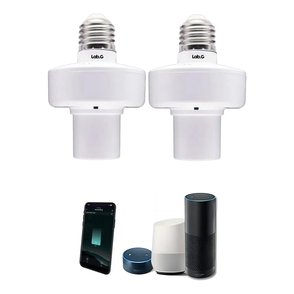 Foto 5 pulgar | Adaptador de Foco Inteligente Wifi E27/e26 Led Lab.g 2 Piezas