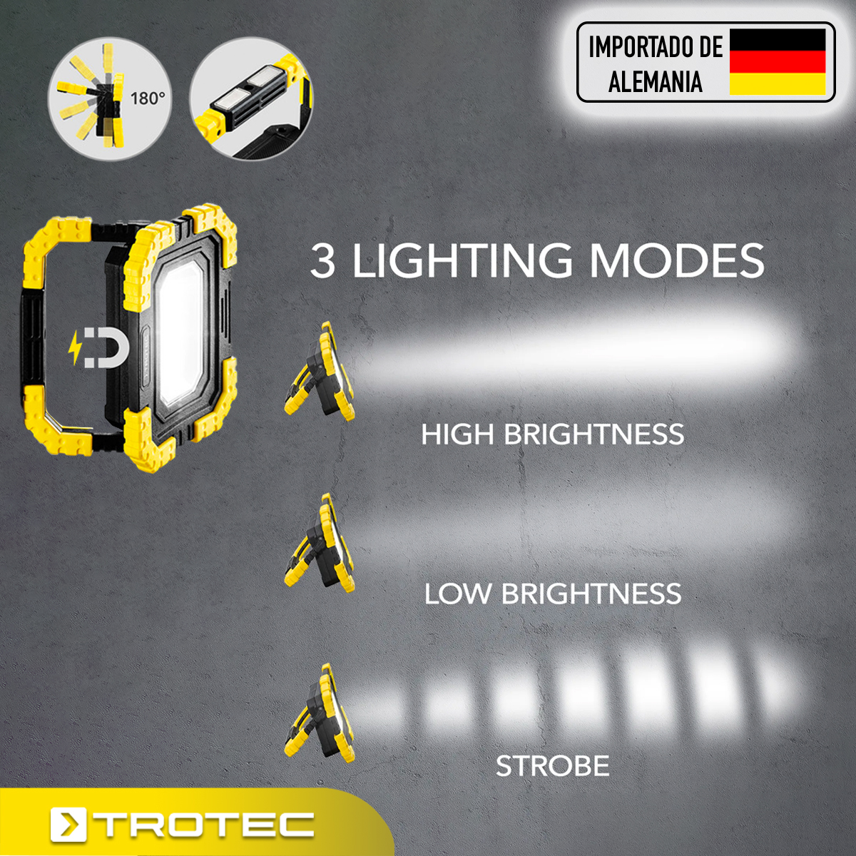 Foto 6 pulgar | Lámpara de Trabajo Led Inalámbrica con Batería Externa por Usb con Soporte Magnético para Uso En Interiores y Exteri