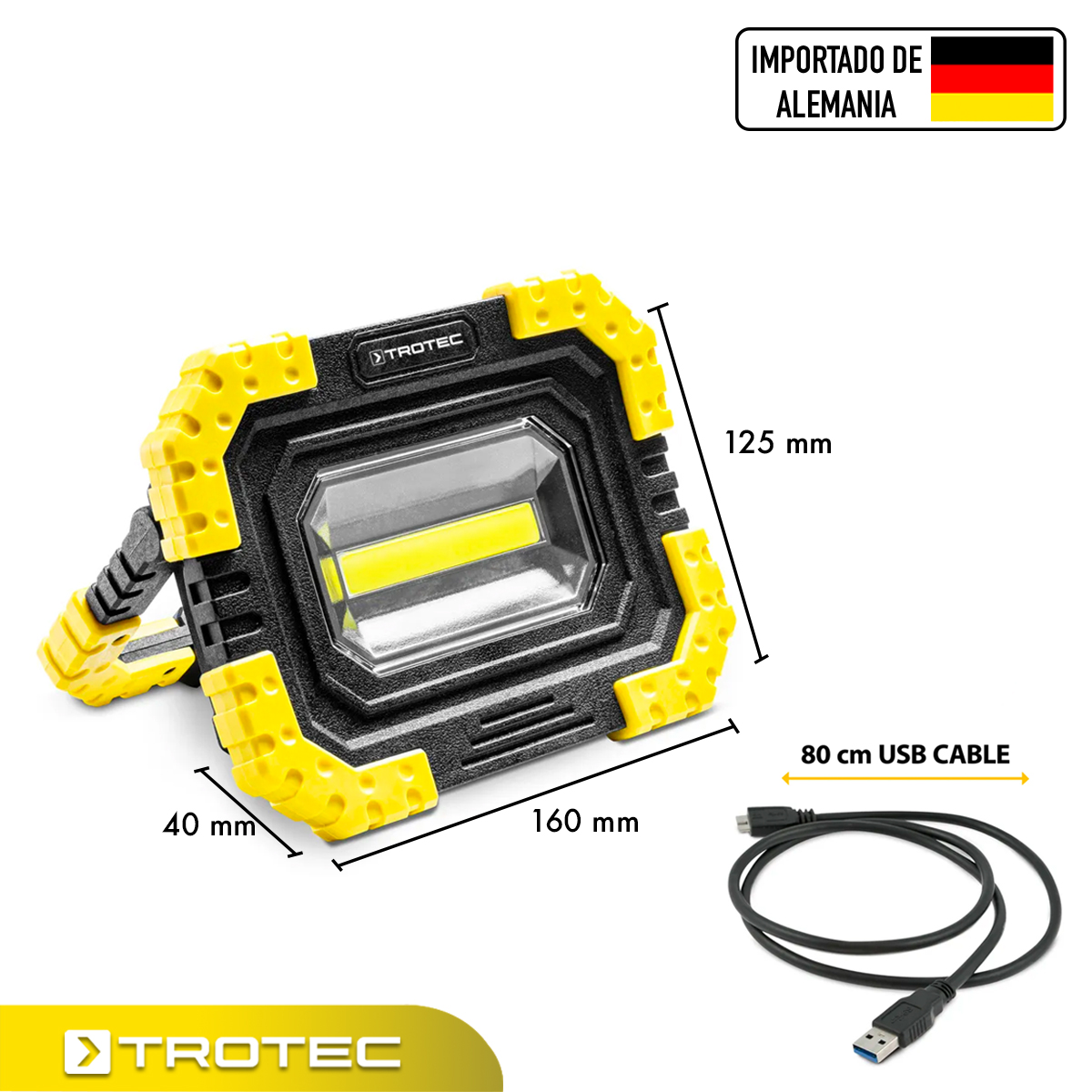 Foto 9 pulgar | Lámpara de Trabajo Led Inalámbrica con Batería Externa por Usb con Soporte Magnético para Uso En Interiores y Exteri