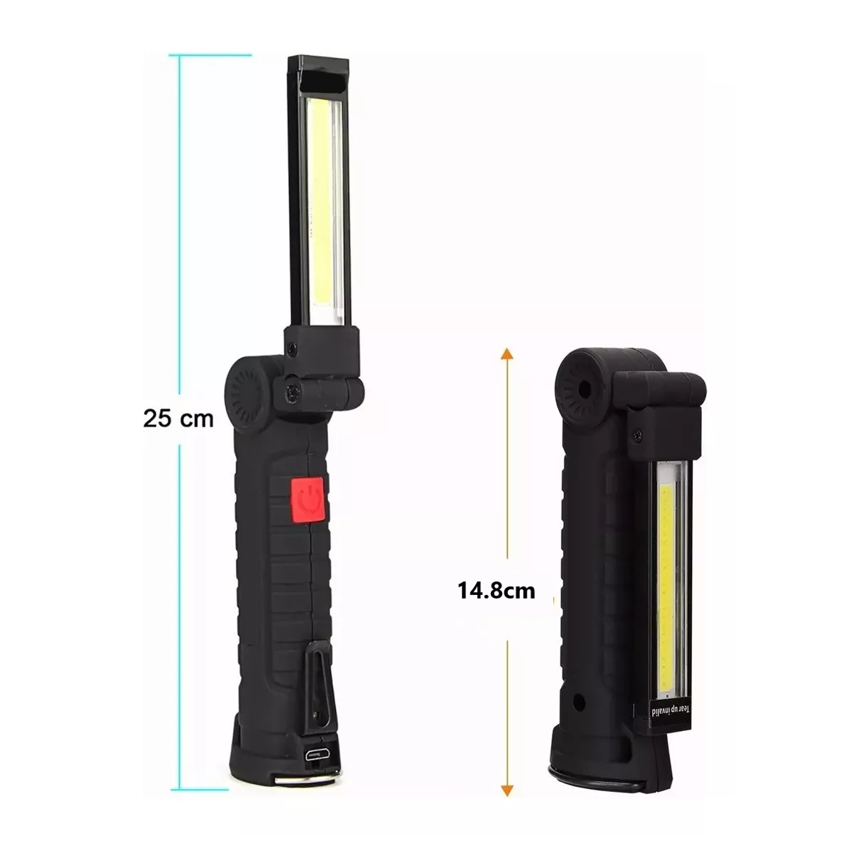 Foto 5 pulgar | Par 2 Luces De Trabajo Led Recargables Y Plegables Eo Safe Imports Esi-13661 Negro