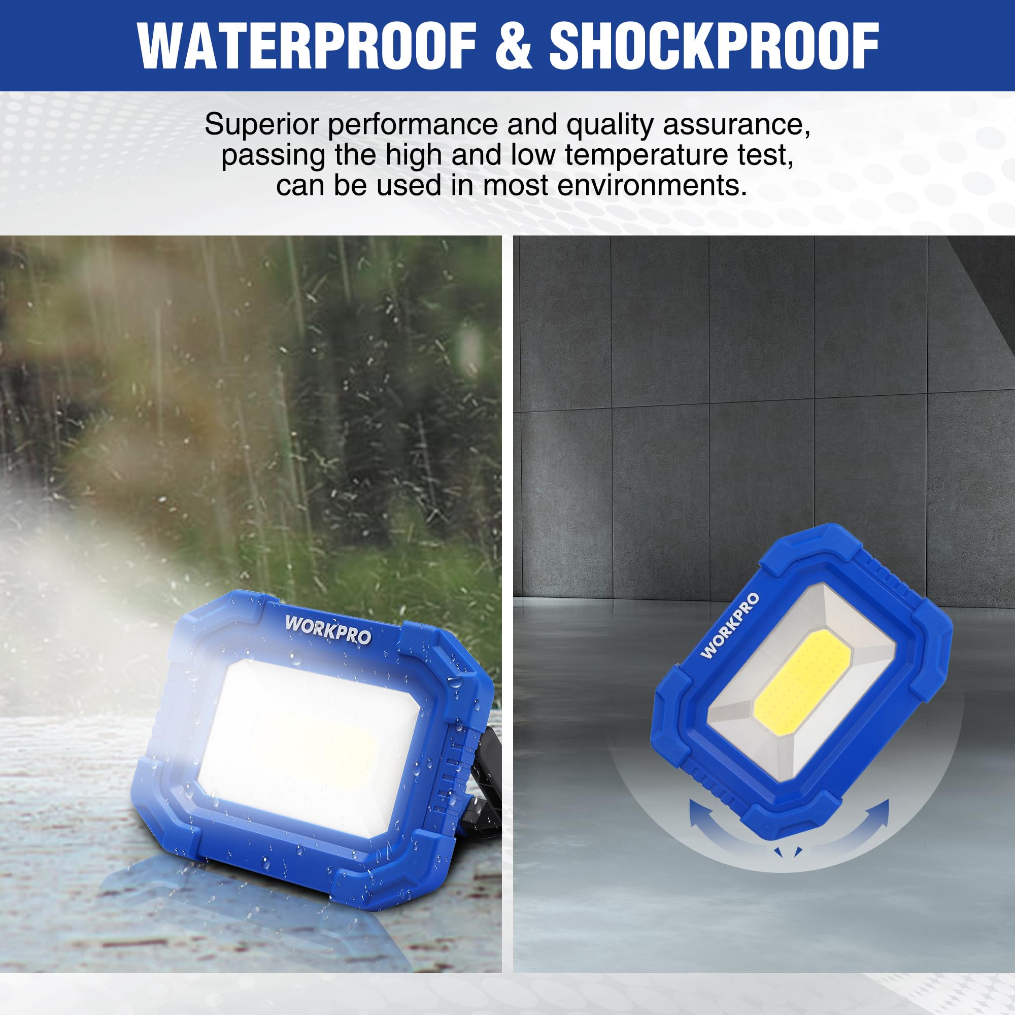 Foto 8 pulgar | Lámpara De Trabajo Led Workpro Recargable A Prueba De Agua De 2000 Lúmenes, Paquete De 2 - Venta Internacional.