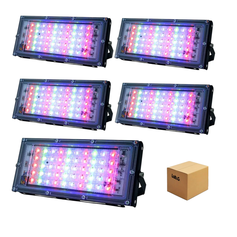 Foto 1 | 5 Pack Reflector Led De 80w Rgb Lab.g  Multicolor