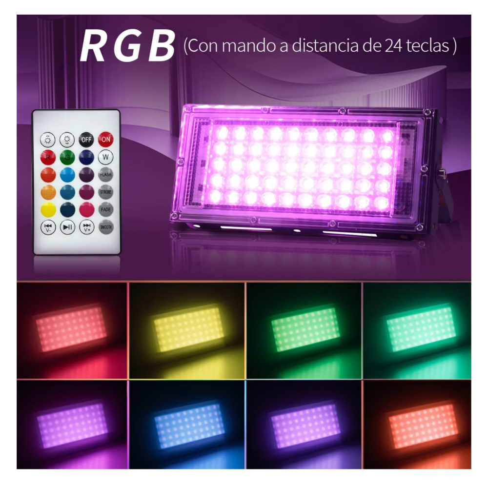 Foto 2 | 5 Pack Reflector Led De 80w Rgb Lab.g  Multicolor