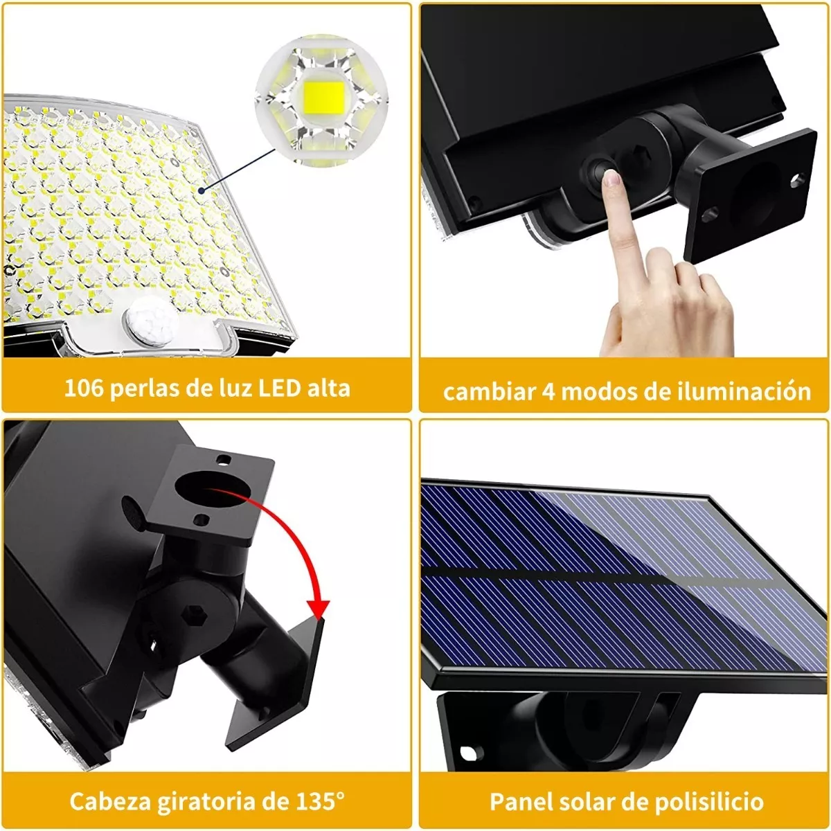 Foto 4 pulgar | Lámpara Solar Eo Safe Imports Esi6889 con Sensores