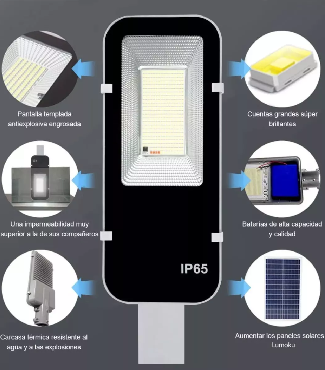 Foto 3 pulgar | Lámpara Led Solar Belug de 200 W