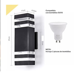 Foto 4 | Lámpara Led de Pared Belug color Negro