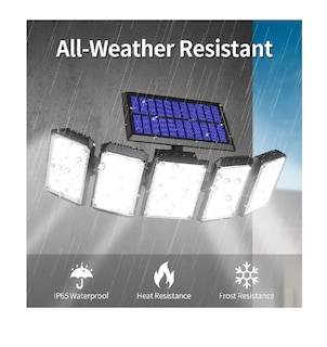 Foto 4 | Lámpara Solar para Exterior Recargable Luz Solar 300 LED