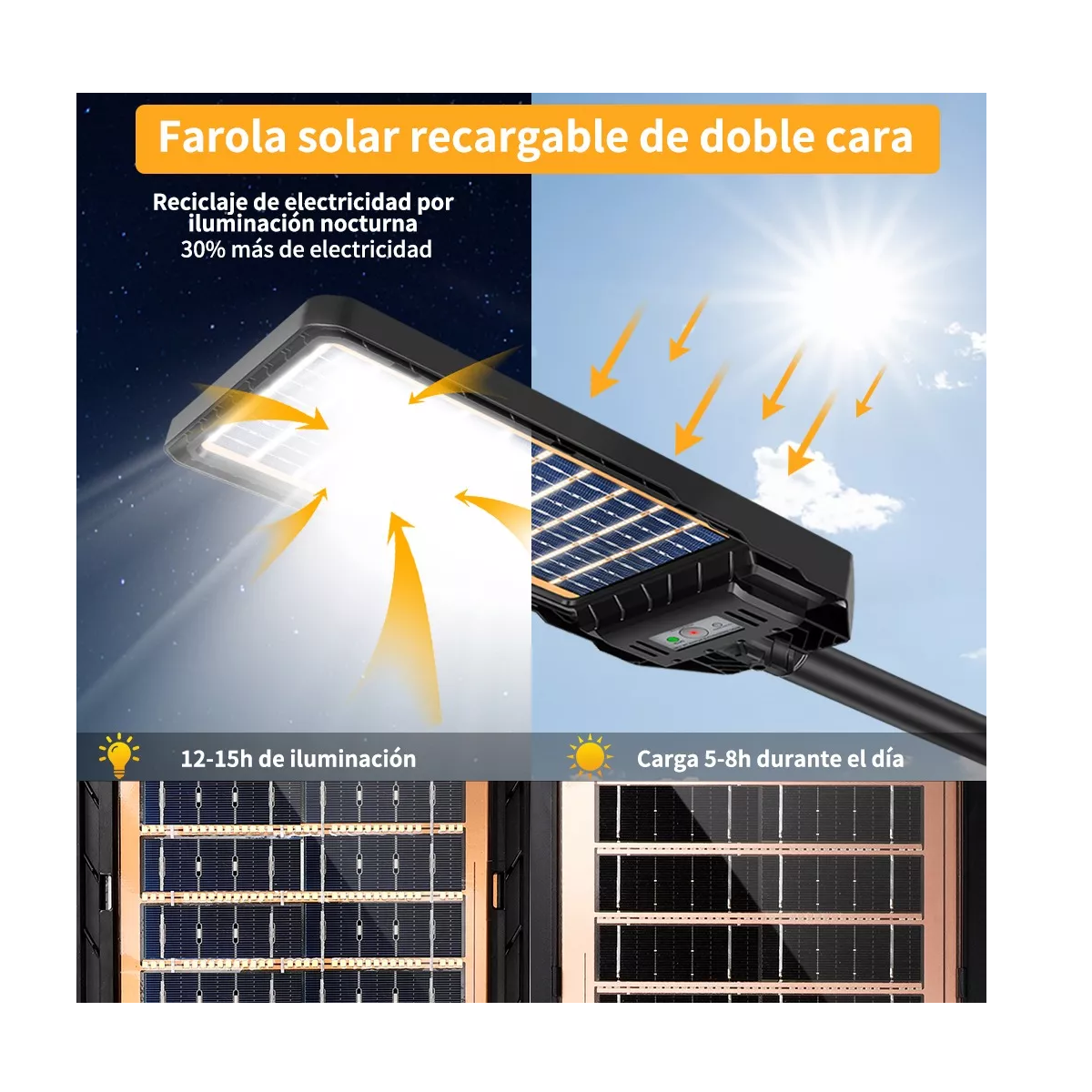 Foto 3 pulgar | Lámpara Led Solar Suburbana Ultrafino Eo Safe Imports Esi-11048 Negro