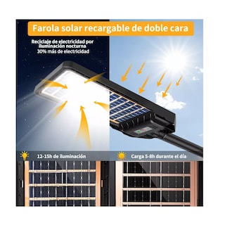 Foto 2 | Lámpara Led Solar Suburbana Ultrafino Eo Safe Imports Esi-11048 Negro