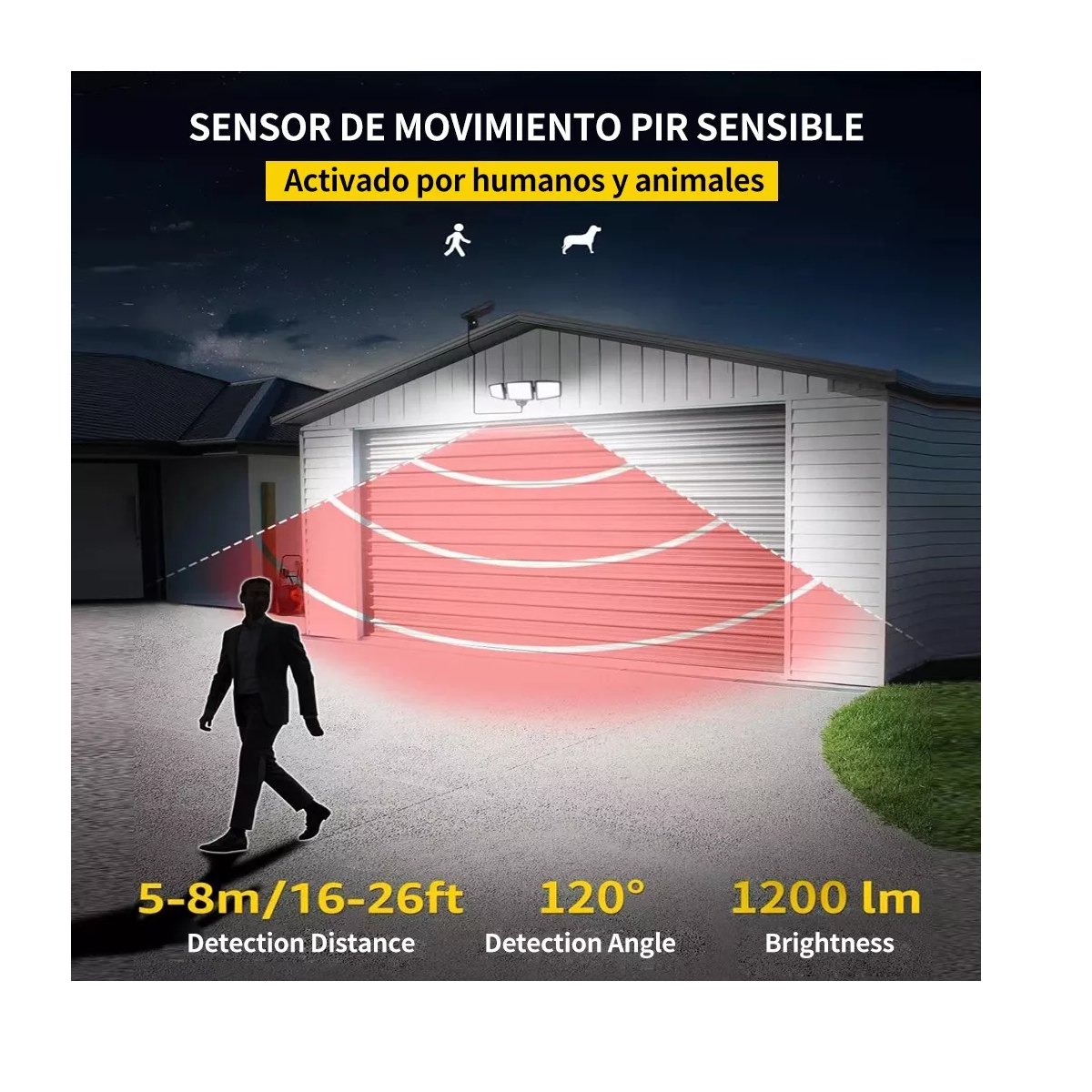 Foto 3 pulgar | Lámpara De Pared Interior Exterior Sensor Solar Eo Safe Imports Esi-13211 Multicolor