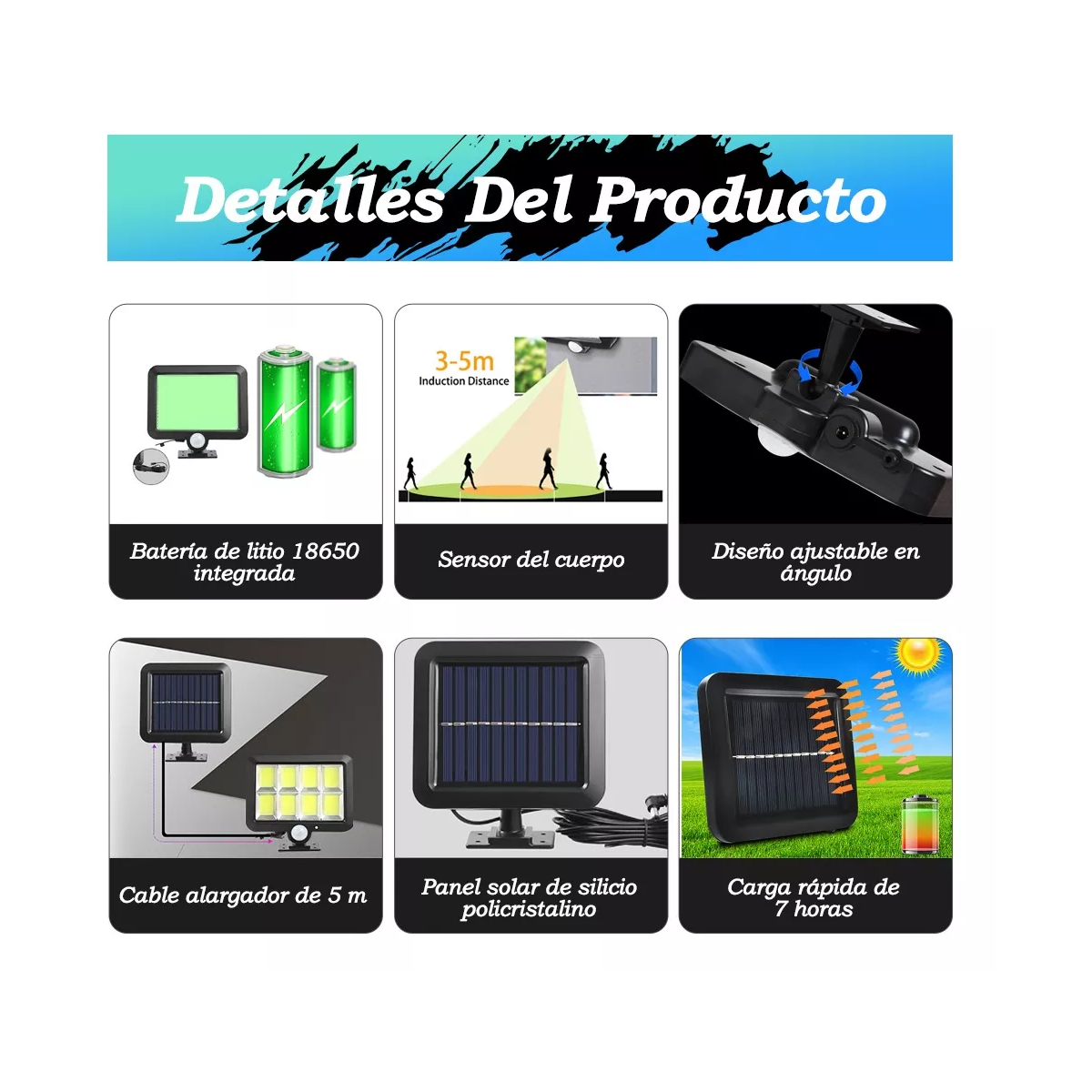 Foto 2 | Par Lámpara Solar Exterior Pared Sensor 160led 3modos+remoto 60w Mod A Eo Safe Imports Esi-13257 Negro