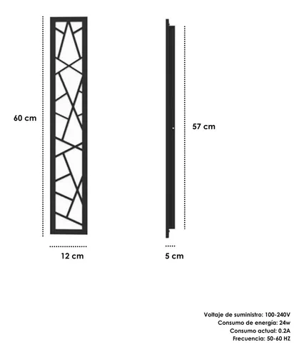 Foto 3 pulgar | Lámpara Led de Pared Minimalista Moderna Exterior para Casa o Jardín