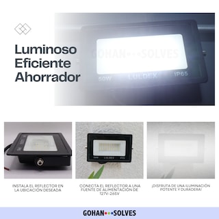 Foto 5 | Nombre: Reflector Led Exterior 50w Ip65, Luz Blanca Fría, 4500 Lúmenes, Ahorro Energía, Ideal Garajes, Jardines