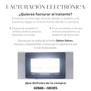 Foto 7 | Nombre: Reflector Led Exterior 50w Ip65, Luz Blanca Fría, 4500 Lúmenes, Ahorro Energía, Ideal Garajes, Jardines