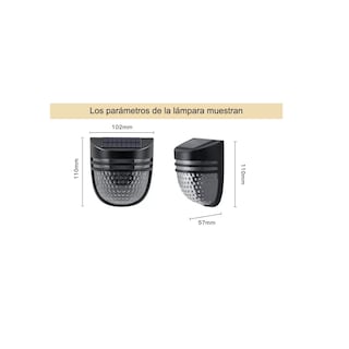 Foto 3 | Lampara Solar Exterior Lampara Para Jardin Led Con Sensor Eo Safe Imports Esi-16784 Negro