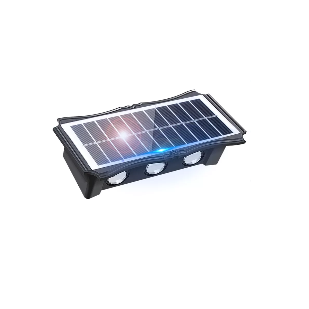 Foto 2 pulgar | Luminaria Solar Exterior Impermeable Luz Pared Eo Safe Imports Esi-16780 Negro