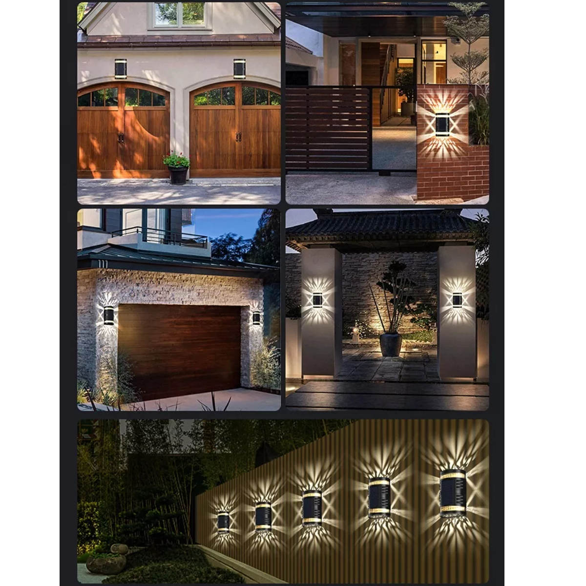 Foto 3 pulgar | 2 Piezas Led Solar Decoracion Jardín Lámpara Para Pared Eo Safe Imports Esi-16778 Multicolor