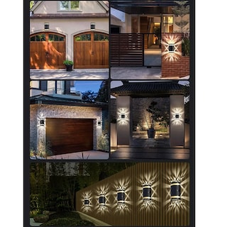 Foto 2 | 2 Piezas Led Solar Decoracion Jardín Lámpara Para Pared Eo Safe Imports Esi-16778 Multicolor