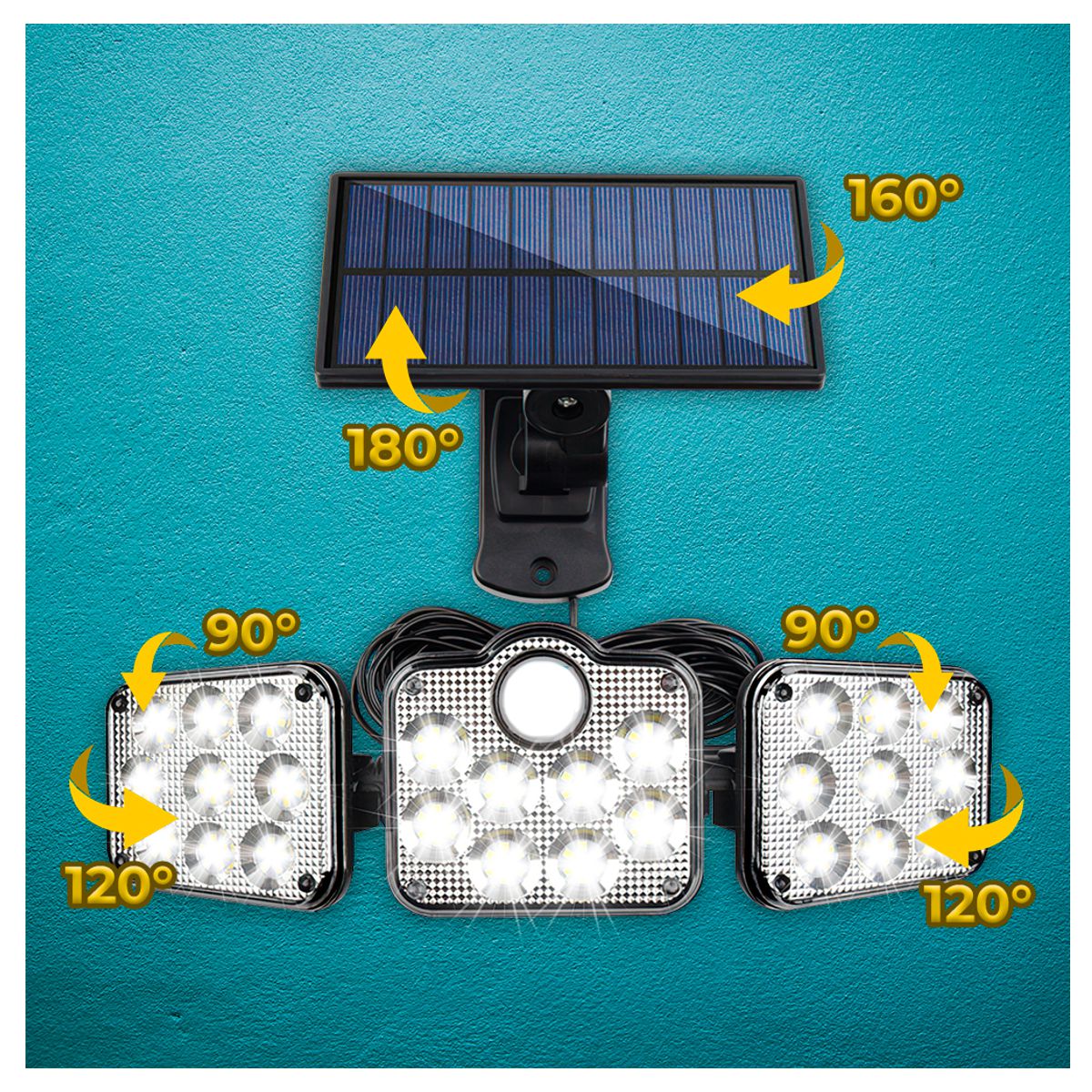 Foto 8 pulgar | Lampara Led Solar Con Sensor De Movimiento Impermeables Elegate Led39 Negro