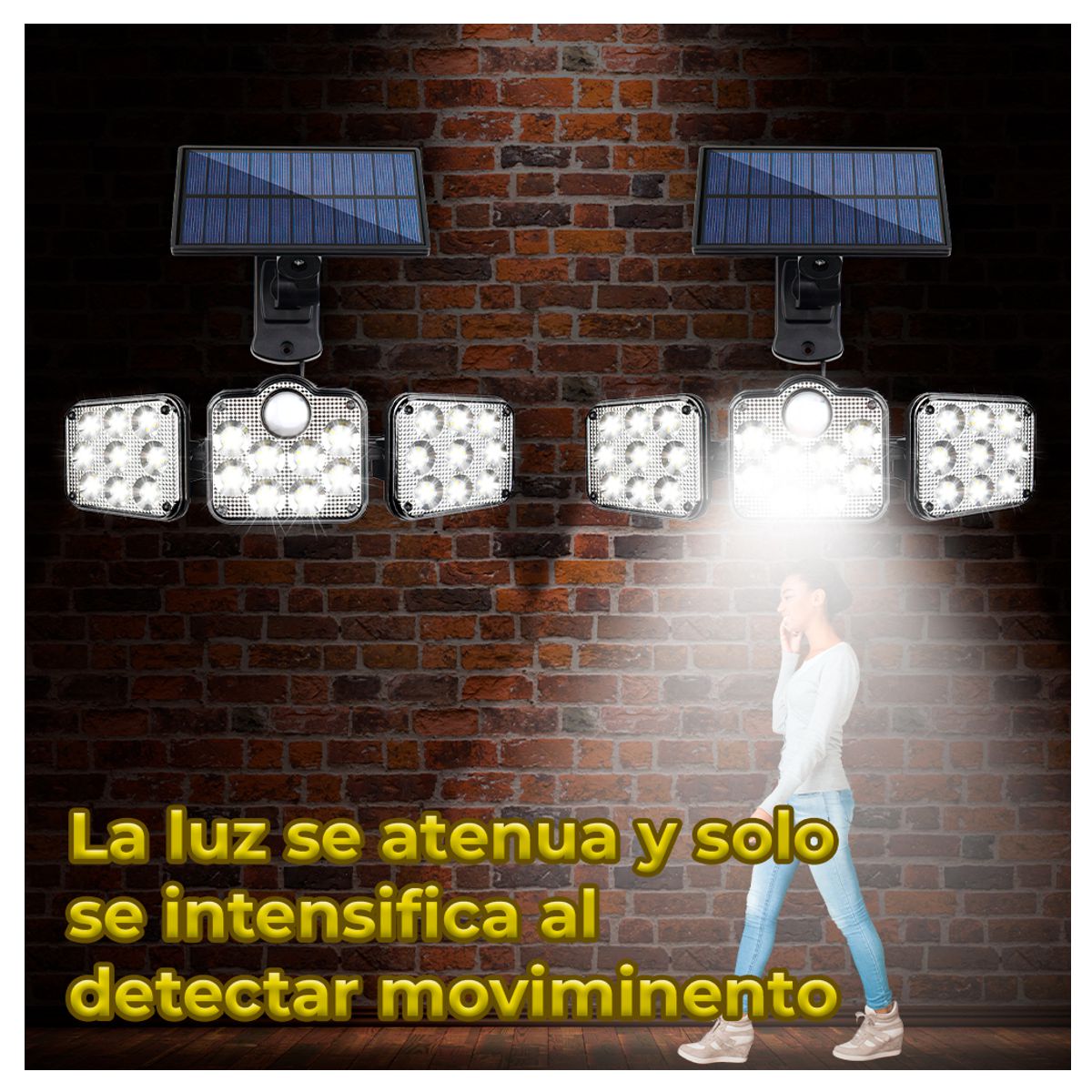 Foto 9 pulgar | Lampara Led Solar Con Sensor De Movimiento Impermeables Elegate Led39 Negro