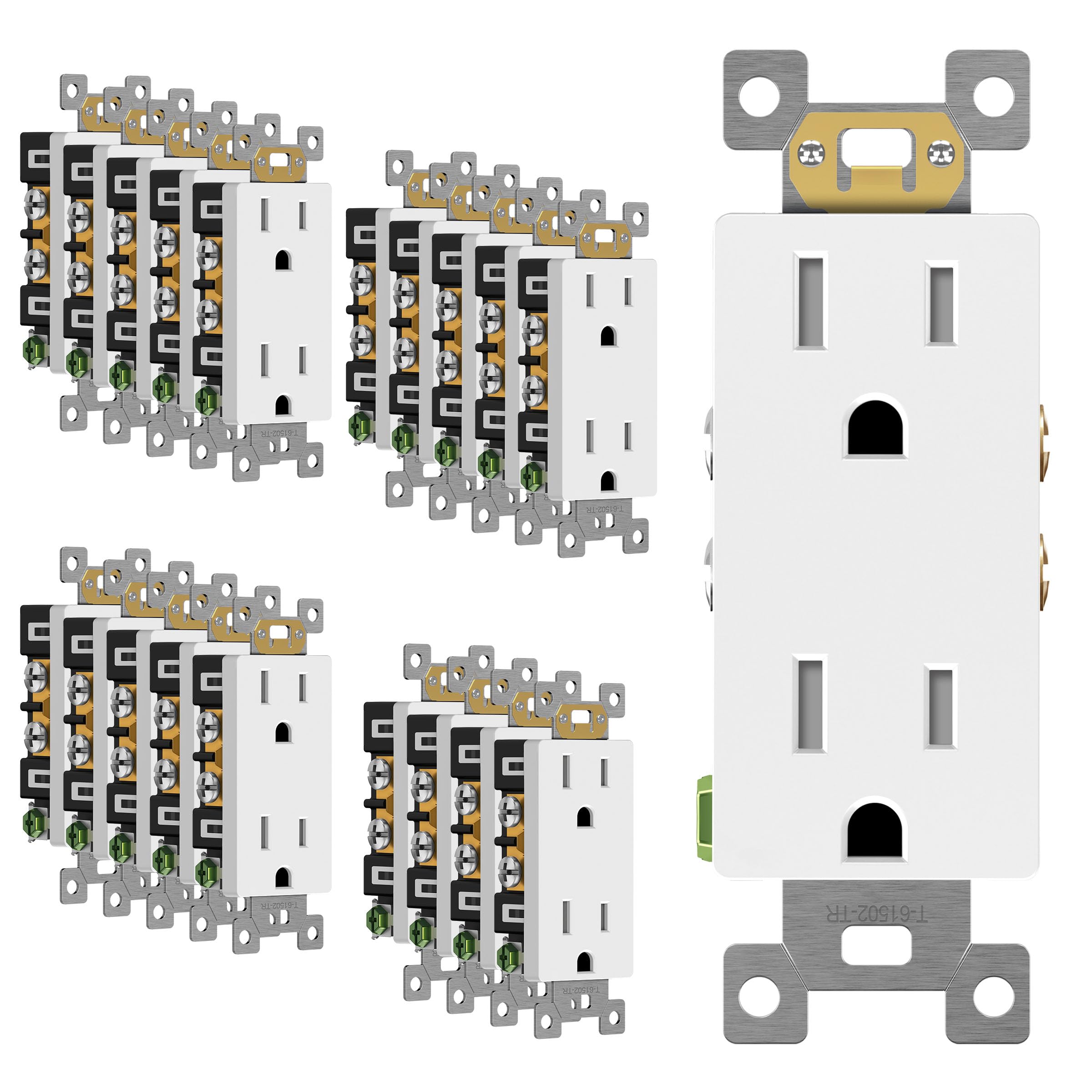 Recipiente Decorador Enerlites 61502-tr-w 15 A 125 V, Paquete De 20 - Venta Internacional.