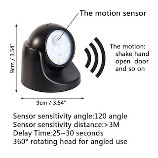 Foto 4 | Luz Nocturna Con Sensor De 360° Led De Seguridad Para Exteriores, Color Blanco - Venta Internacional.