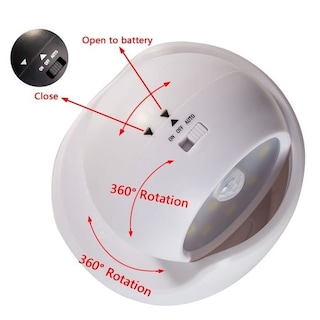 Foto 6 | Luz Nocturna Con Sensor De 360° Led De Seguridad Para Exteriores, Color Blanco - Venta Internacional.