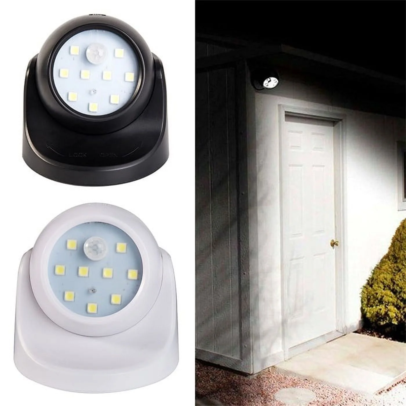 Foto 8 pulgar | Luz Nocturna Con Sensor De 360° Led De Seguridad Para Exteriores, Color Blanco - Venta Internacional.
