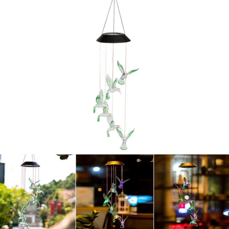 Foto 5 pulgar | Lámpara Colgante Led Solar Colibri Crystal Hummingbird Garden - Venta Internacional.
