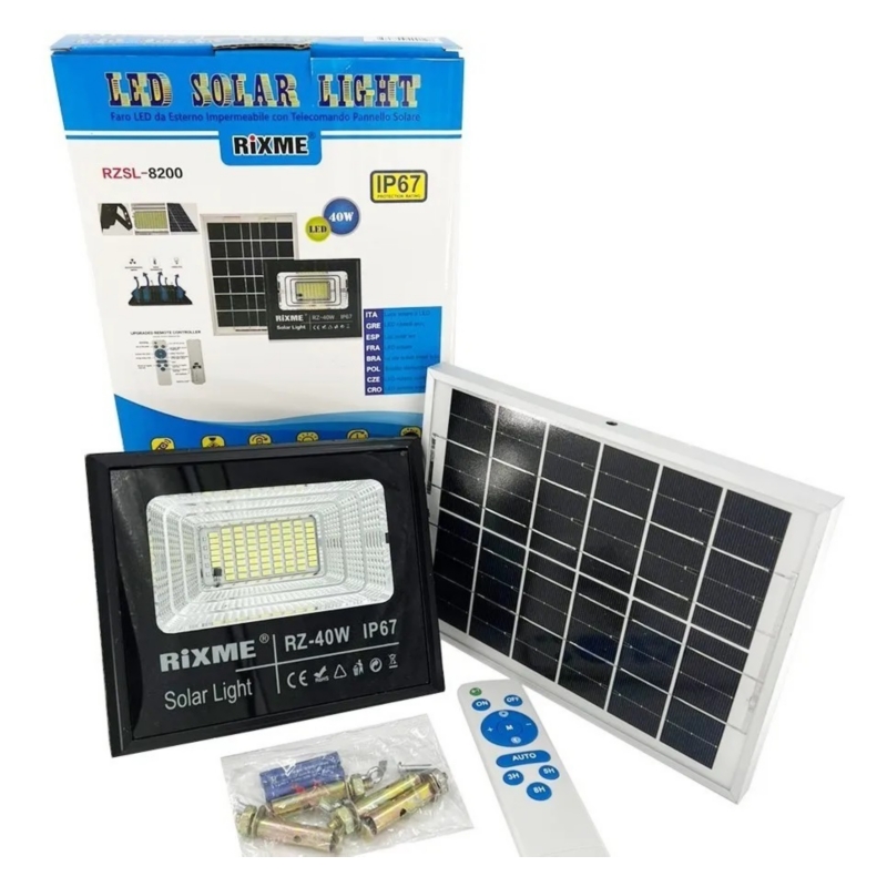 Foto 2 pulgar | Luz Solar 63 Led 40w Con Panel Solar Y Control Remoto - Venta Internacional.