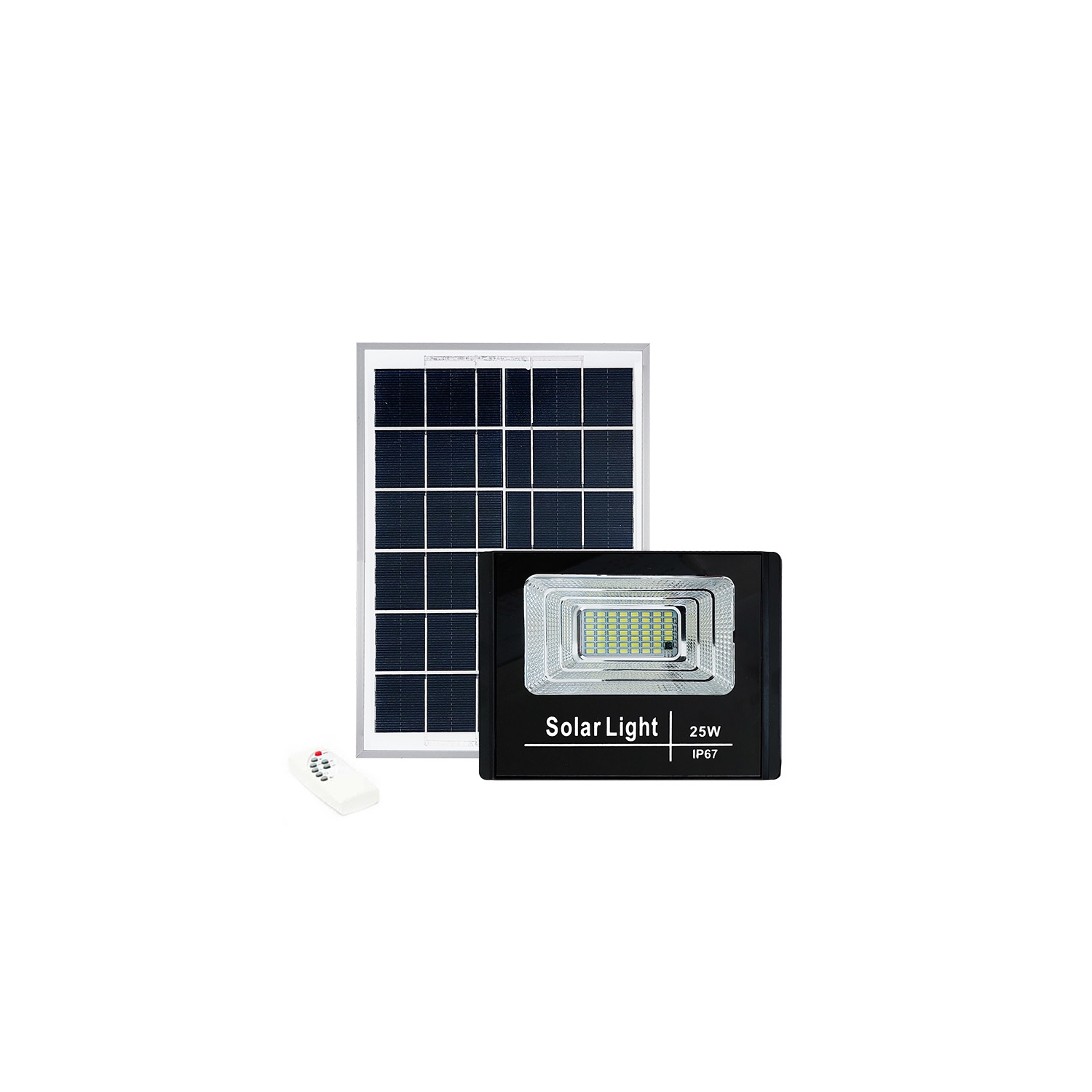 Foto 2 pulgar | Foco Solar Led De 25 W Con Panel Y Mando A Distancia - Venta Internacional.