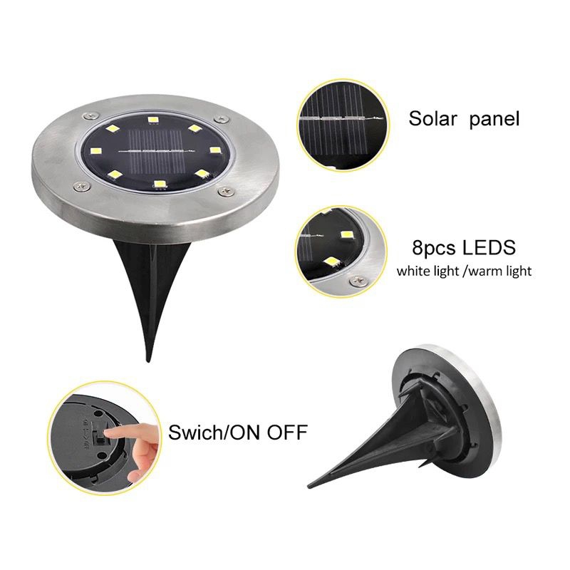 Foto 5 pulgar | Lámpara De Jardín Solar Stake X4 Para Exteriores Con Panel Solar - Venta Internacional.