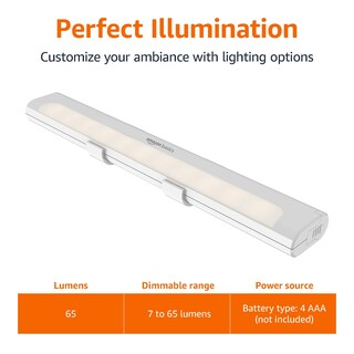 Foto 3 | Luces Led Adhesivas Amazon Basics, 65 Lúmenes, 2 Unidades, Color Blanco - Venta Internacional.